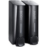 350ml Wall Soap Dispenser with Viewing Window — Black / Double Chamber