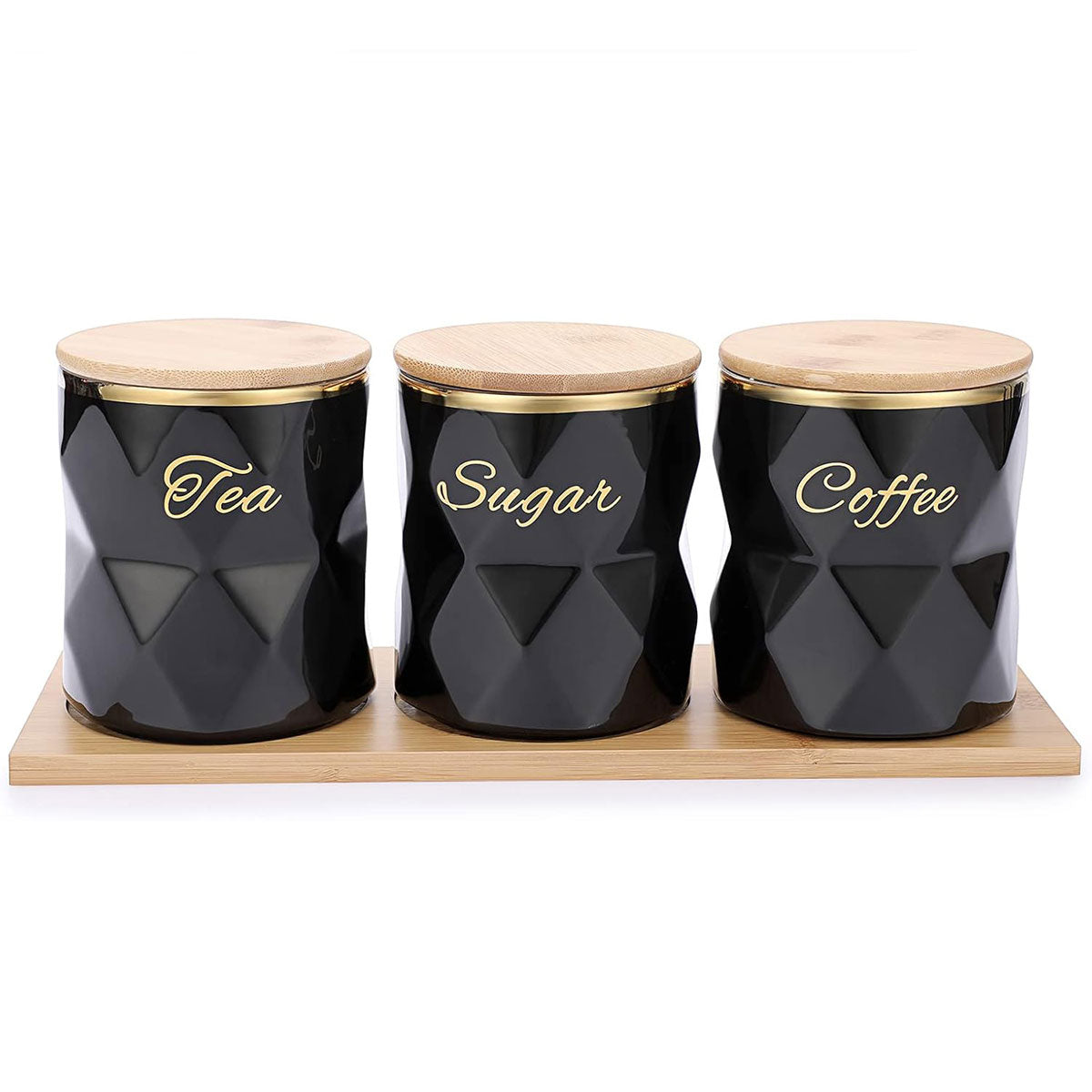 Ceramic Sealed Storage Jar Kitchen Spice Coffee Tea Container Airtight Canister