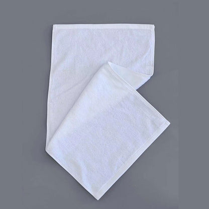 6pcs Absorbent White Cotton Bath Towels for Hotel & Home Use