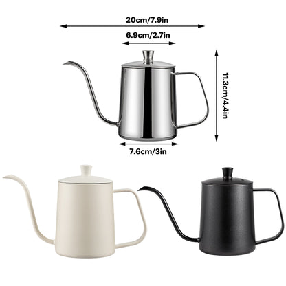 Hand Drip Coffee Pot Stainless Steel Fine Spout Hanging Ear Filter Cup Kettle