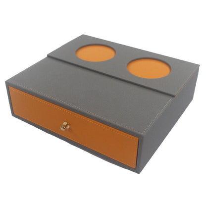 Hotel Toiletries Dispenser Box Leather Wood Storage