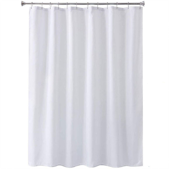 White Polyester Shower Curtain with Eyelets