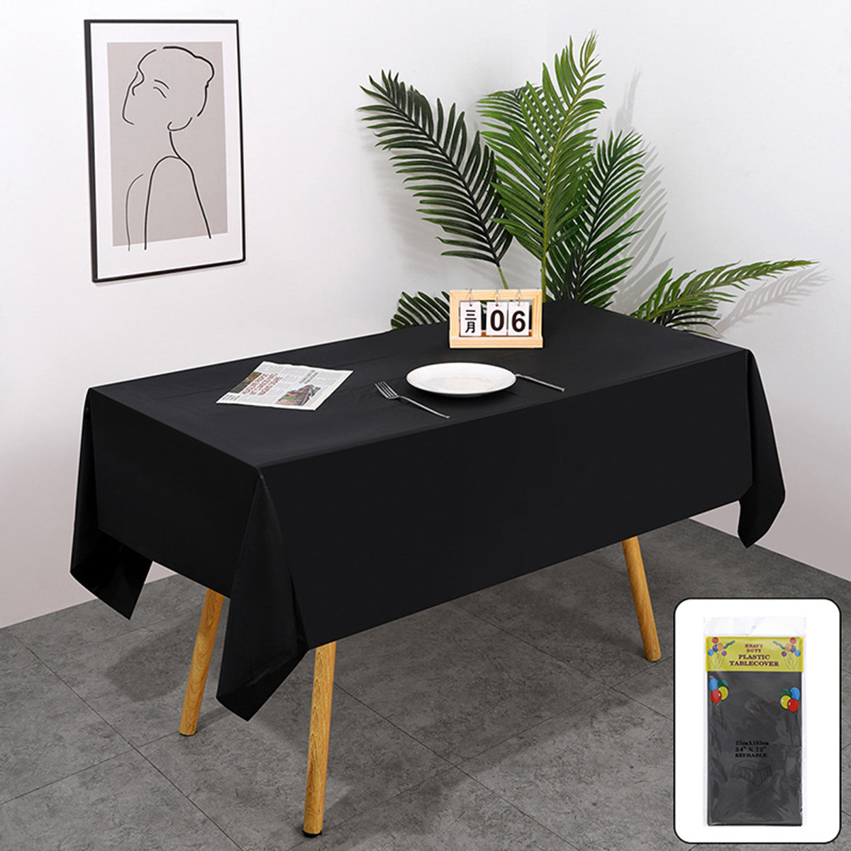 10pcs PEVA Rectangle Tablecloths Solid Colour Waterproof Party Table Covers AU