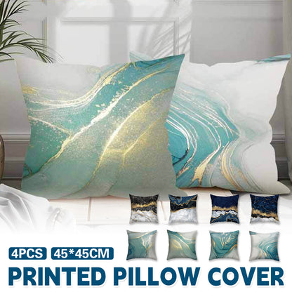 New 4PCS Home Printed Pillow Cases Decorative Cushion Covers Sofa Pillow Covers