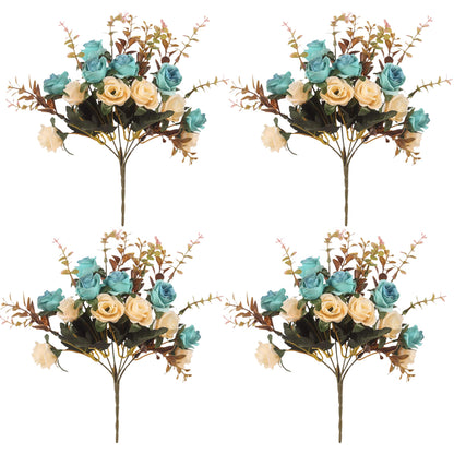 4pcs Artificial Flowers Floral Arrangement for Living Room Decor