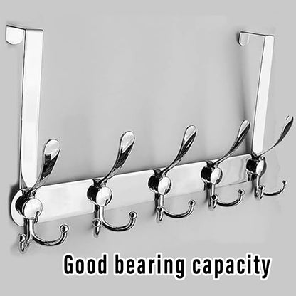 5 Hooks Stainless Steel Door Hook Coat Storage Organizer