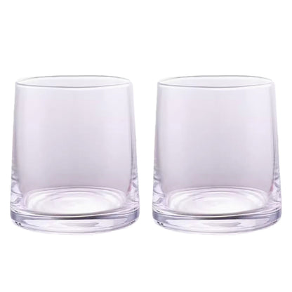 2 Pcs Glass Toothbrush Cups Set for Hotel Bathroom