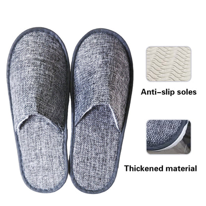 20 Pairs Disposable Portable Slippers Anti-Slip Hotel Use