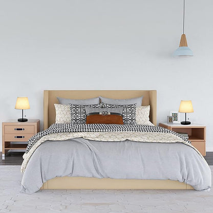 Bedside Table Lamp Modern Design with Pull Chain for Reading