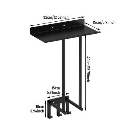 Wall Mounted Towel Rack with No Drill Fitting – Product View 3