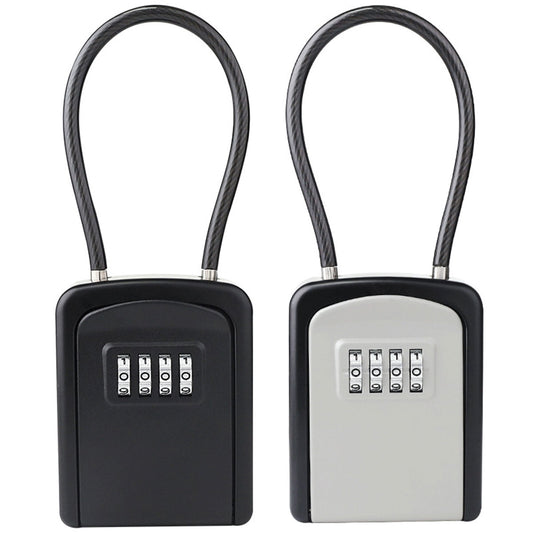 Portable Key Lock Box Hanging Combination Storage Organizer for Home Security