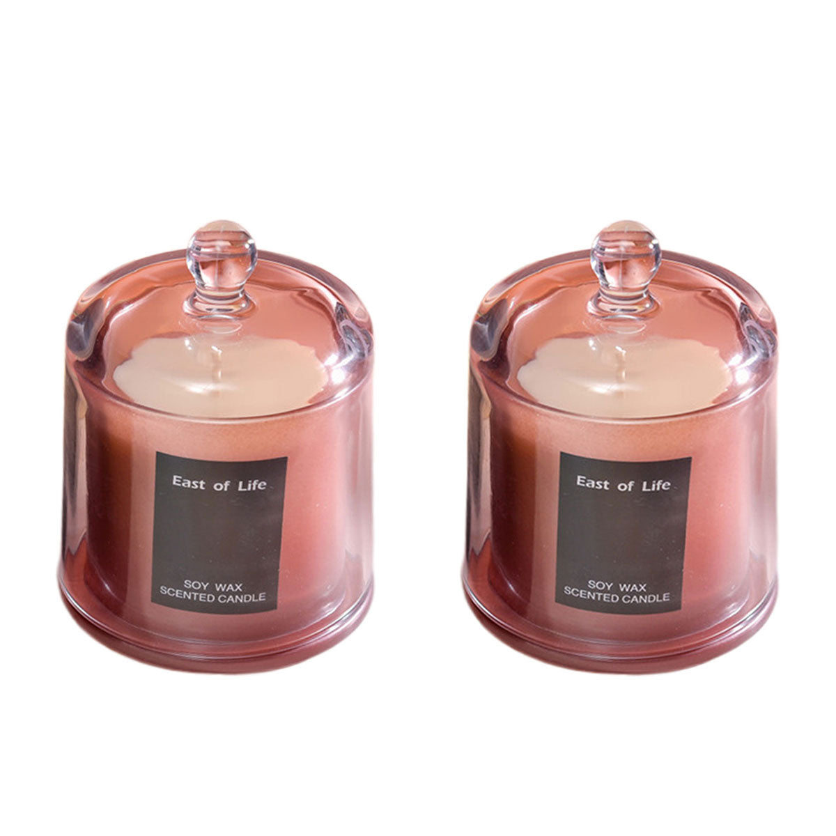 2Pcs Smokeless Glass Aromatherapy Candles Scented Gift Set for Relaxation AU
