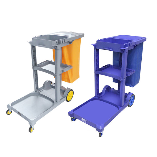 Multi-Functional Cleaning Trolley Cart with Hanging Bag