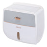 Toilet Roll Holder with Top Storage Shelf — Grey