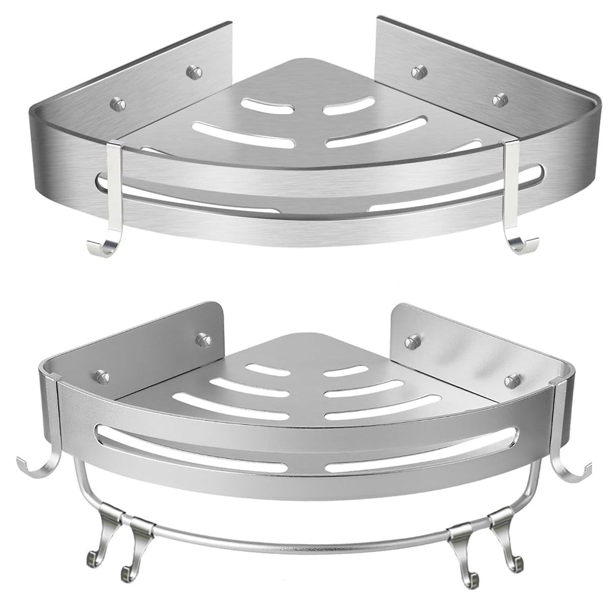 Wall Mounted Bathroom Shelf Triangle Corner Shower Storage Rack for Toiletries