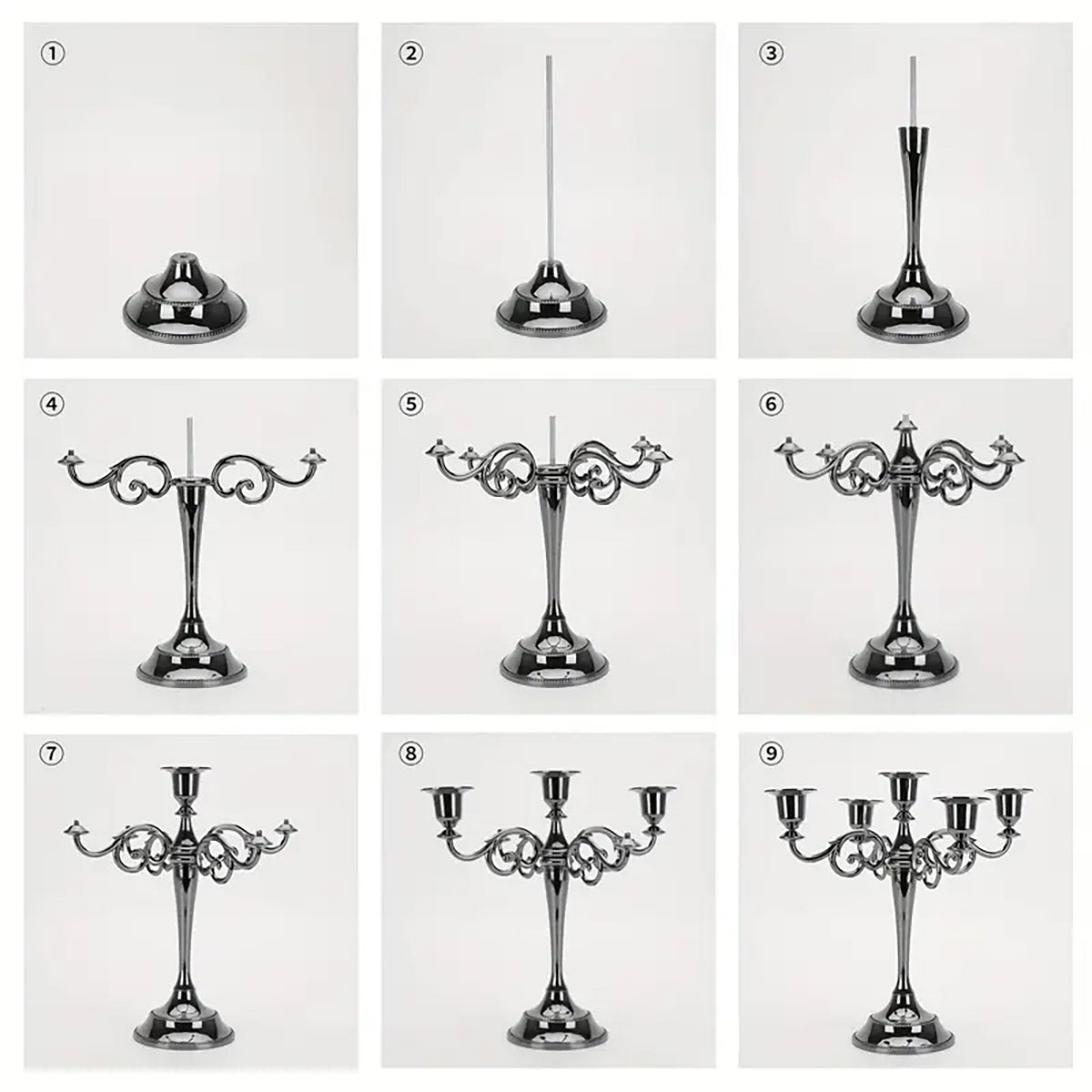 3/5 Arms Alloy Candle Holder Stand Candlesticks Candelabra Wedding Home Decor AU