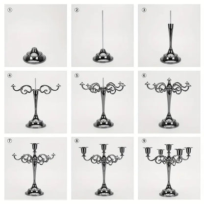 3/5 Arms Alloy Candle Holder Stand Candlesticks Candelabra Wedding Home Decor AU