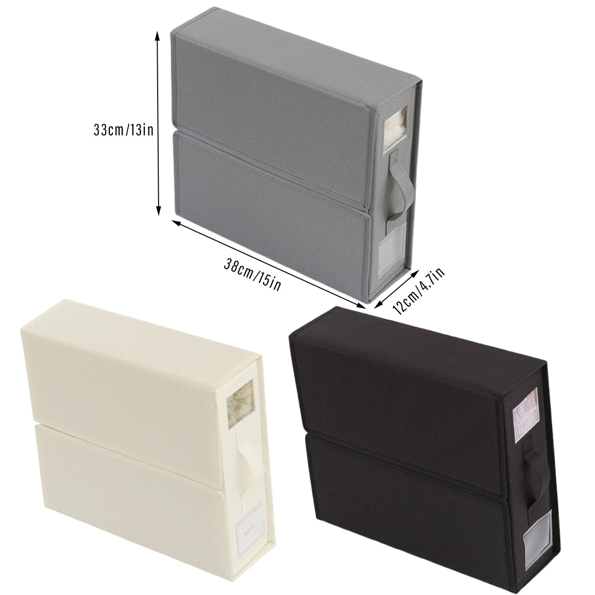 4 Pcs Collapsible Fabric Storage Boxes with Handles