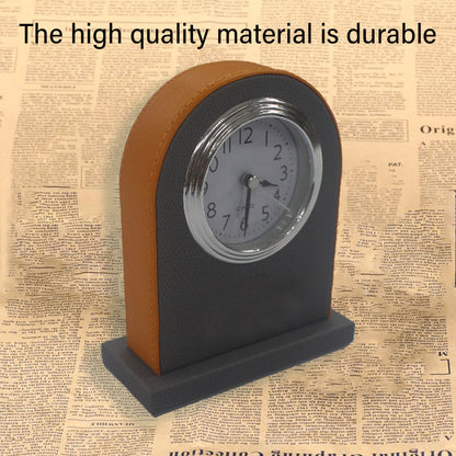 Hotel Alarm Clock Quartz Faux Leather Compact Design