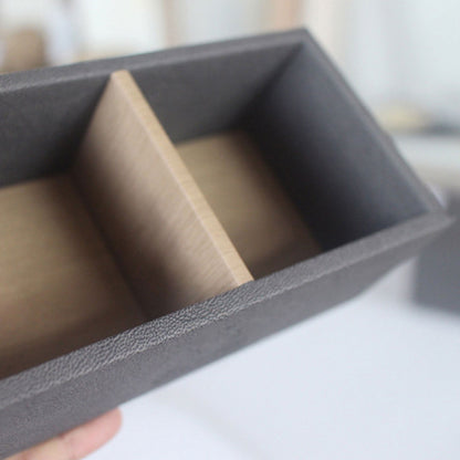 Double Compartment Tea Caddy Hotel Room Organizer