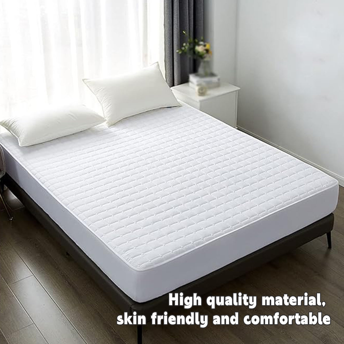Waterproof Mattress Protector Fitted Bed Top Cover for Hotels