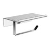 Steel Toilet Paper Holder with Phone Shelf — Sliver