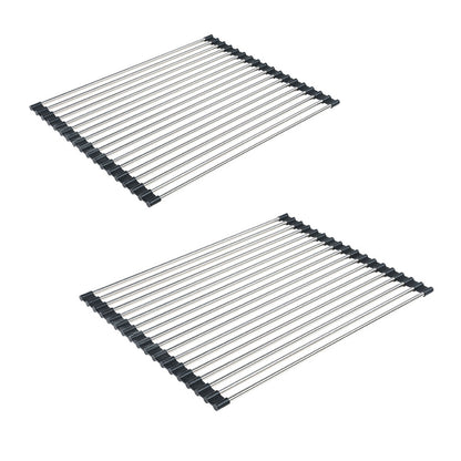 Multifunctional Stainless Steel Draining Rack Folding Sink Organizer for Kitchen