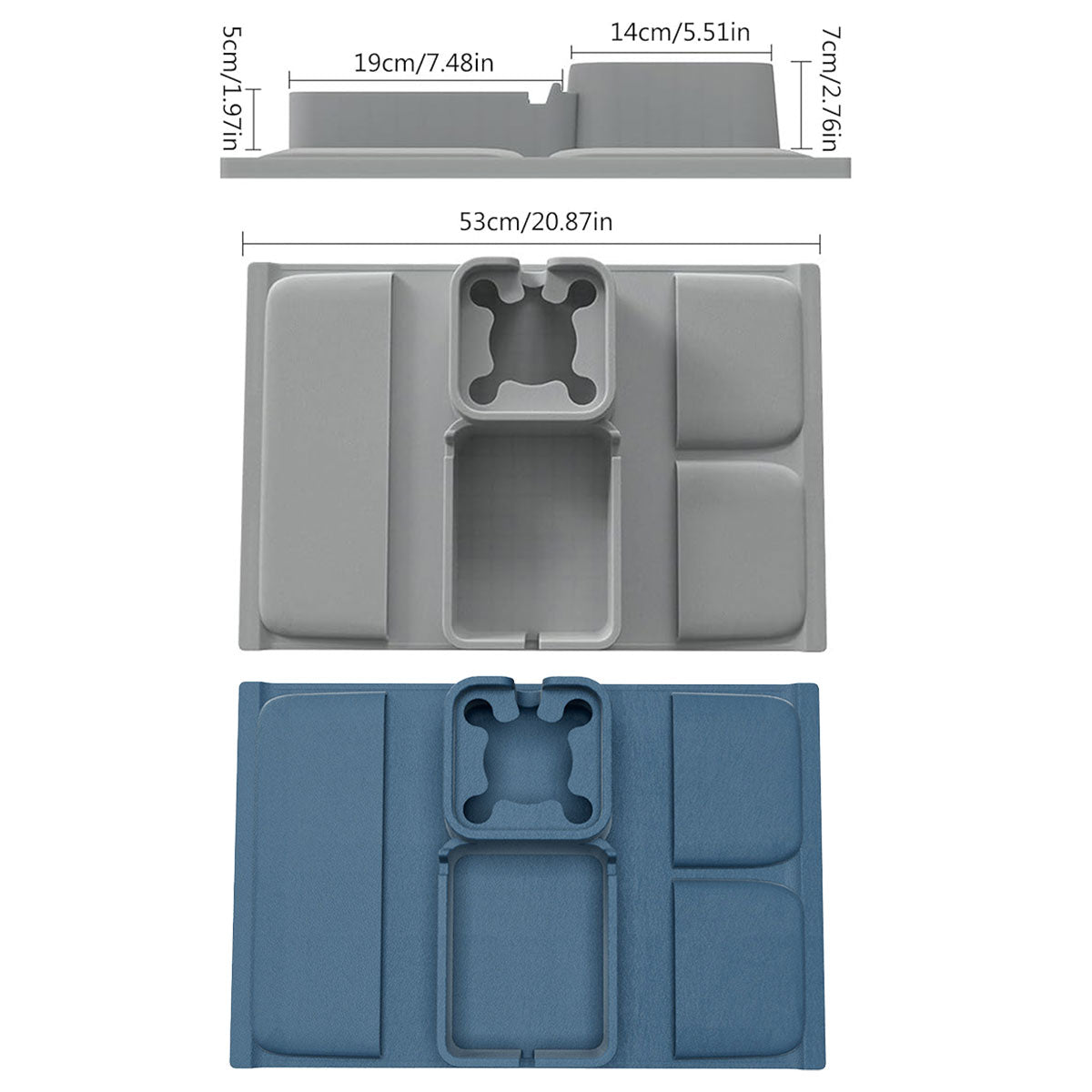 Sofa Armrest Tray Silicone Couch Side Organizer Cup Holder