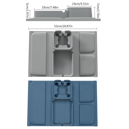 Sofa Armrest Tray Silicone Couch Side Organizer Cup Holder
