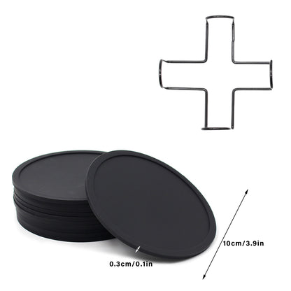 12pcs Silicone Round Insulated Coasters Tea Cups Coffee Mugs Table Protection