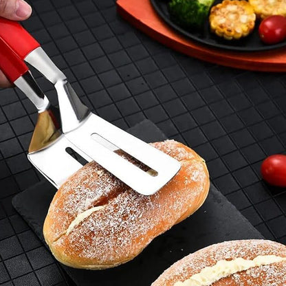 4pcs Stainless Steel Steak Tongs Frying Spatula Kitchen Tool Set