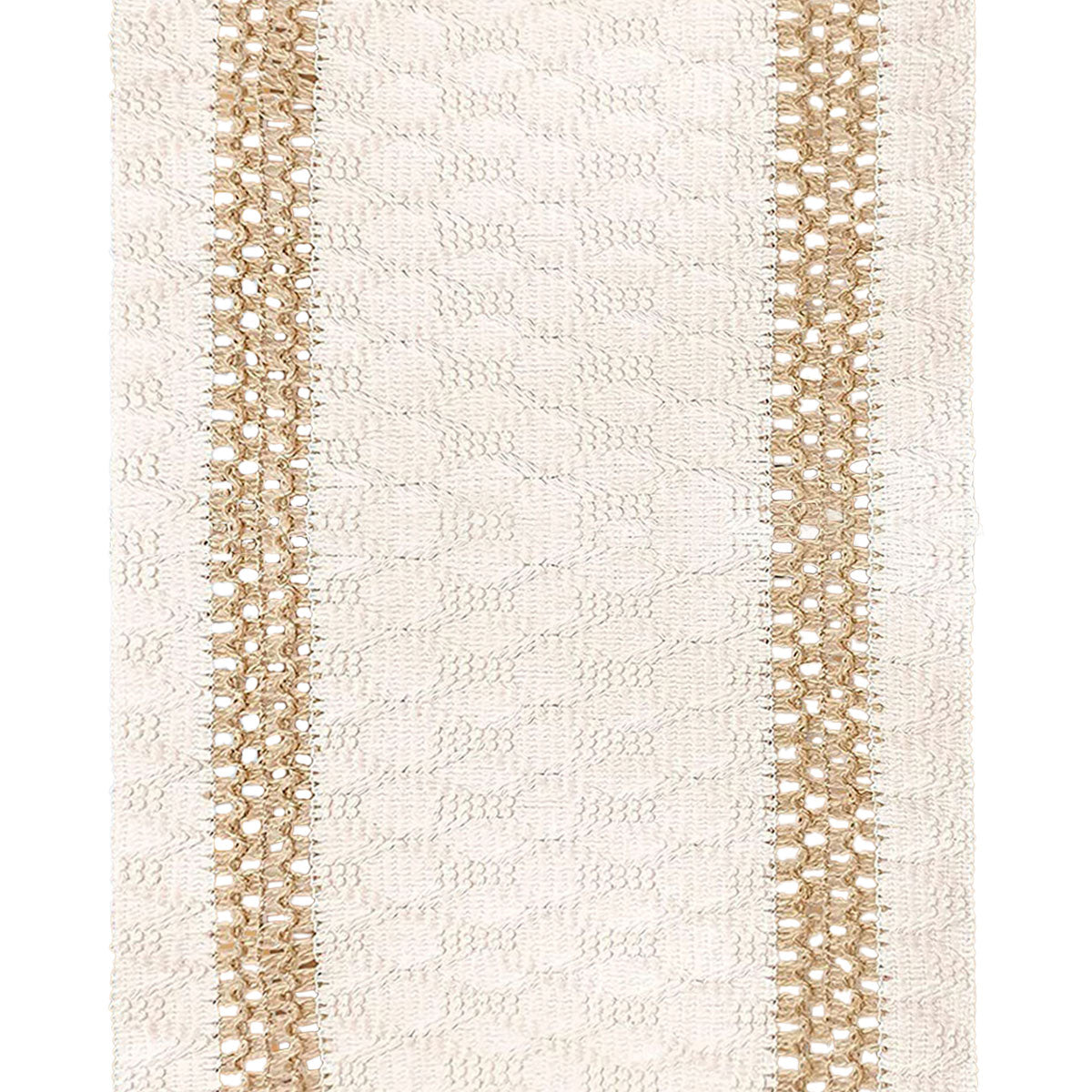 Cotton Linen Table Runner with Knot Tassel Bed End Towel Long Tablecloth Mat  AU
