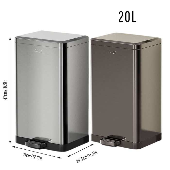 Foot Pedal Rubbish Bin with 20 Litre Capacity