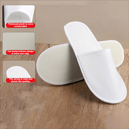 20 Pairs Disposable Hotel Slippers Thickened Non-Slip