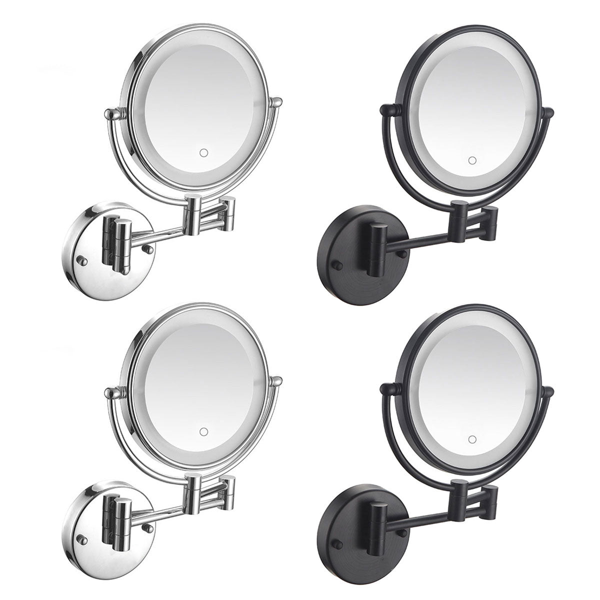 Wall Mounted Makeup Mirror 5x Magnification with LED Light