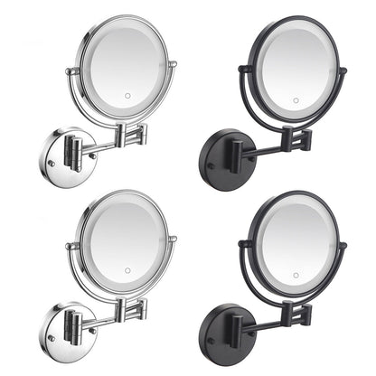 Wall Mounted Makeup Mirror 5x Magnification with LED Light