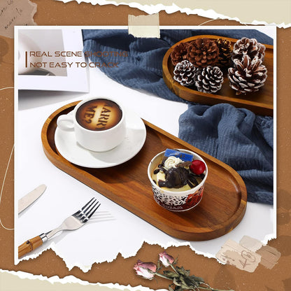 8pcs Wooden Cake Tray Home Serving Tray for Treats Snacks and Desserts Use AU