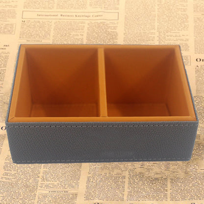 Beveled Double Compartment Tea Caddy Hotel Organizer