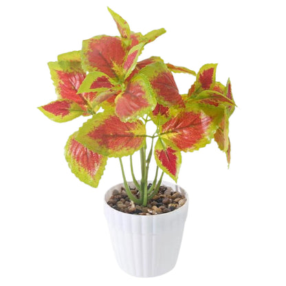 Artificial Small Potted Plant Decoration Faux Bonsai Greenery Indoor Home Decor
