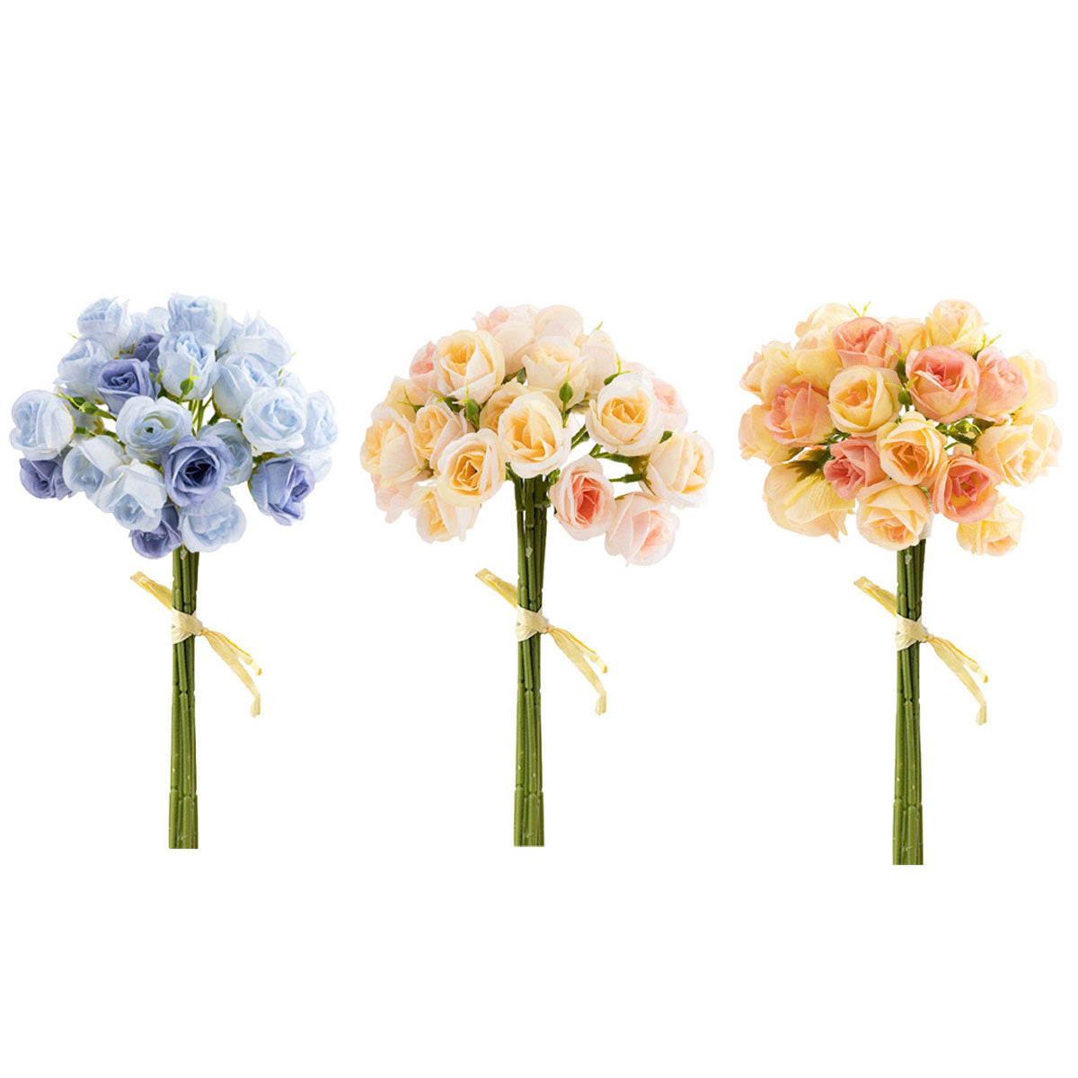 2pcs Artificial Rose Bouquet Valentine's Day Gift Fake Flowers Wedding Decor