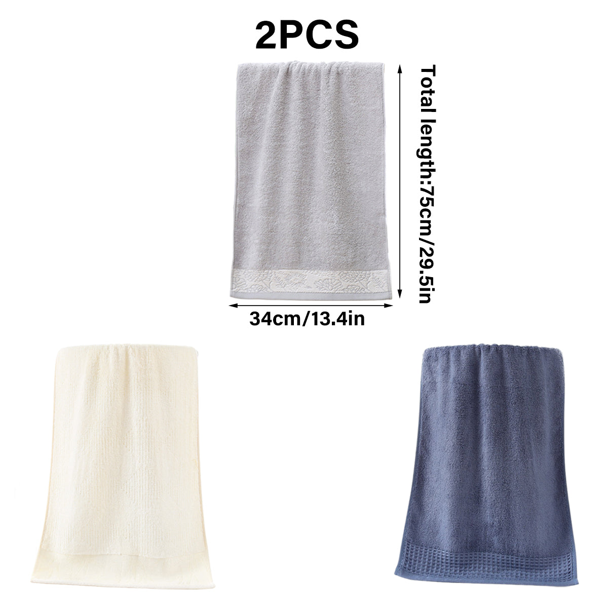 2 Pcs Hotel Face Towels in 3 Colour Options – Product View 3