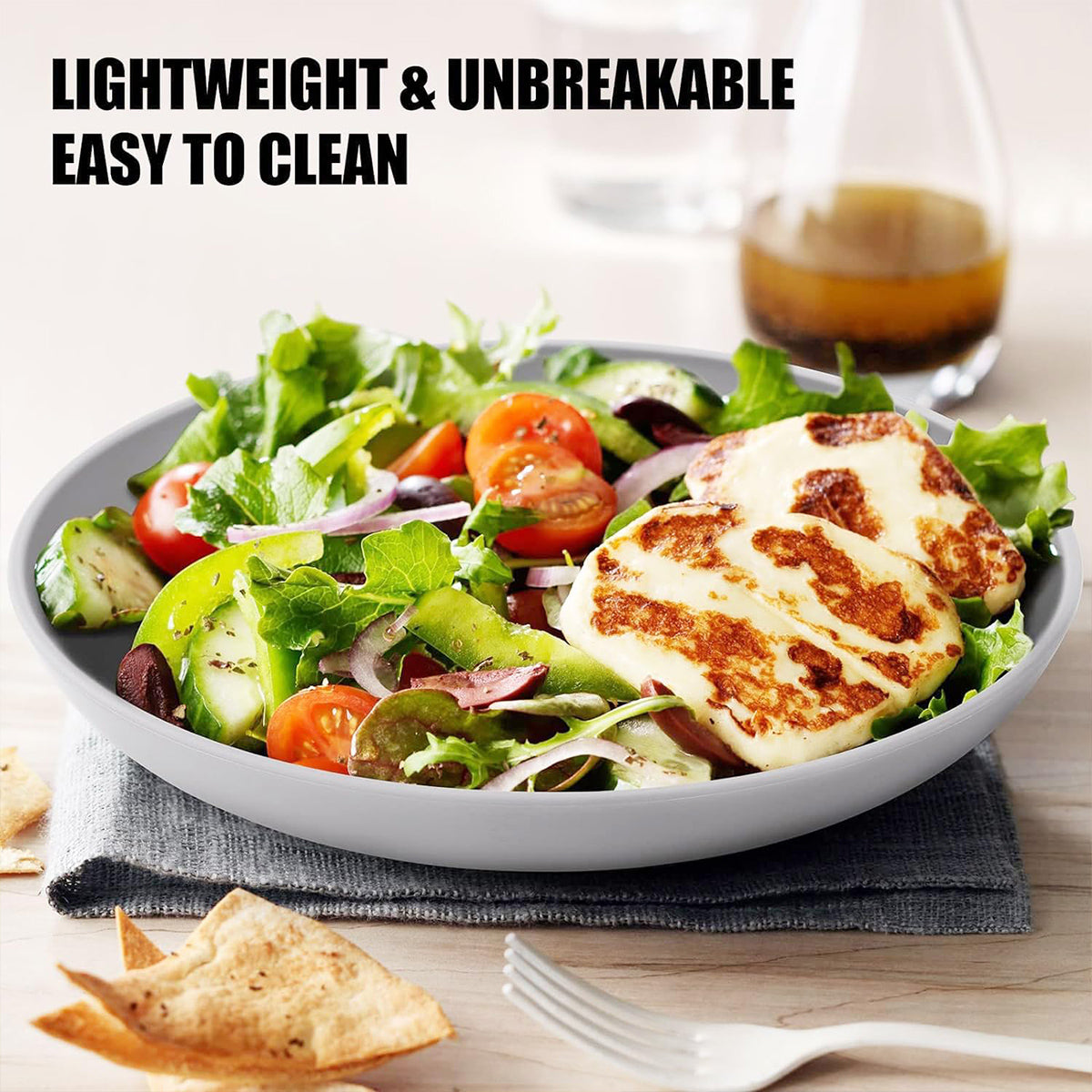 Wheat Straw Plates Bowls Cups Eco Tableware Set, 16 Pcs