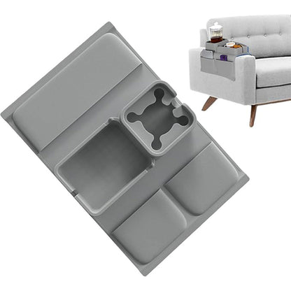 Sofa Armrest Tray Silicone Couch Side Organizer Cup Holder