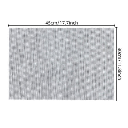 4PCS PVC Braided Placemat Heat Insulation Mat Home Non-slip Waterproof Coaster