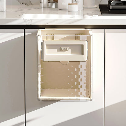 Wall Mounted Folding Wastebasket Space Saving for Kitchen Bathroom Household Use