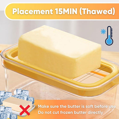 Butter Cutter Box with Lid Cheese Slicer and Storage Dish