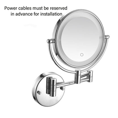 Wall Mounted Makeup Mirror 5x Magnification with LED Light