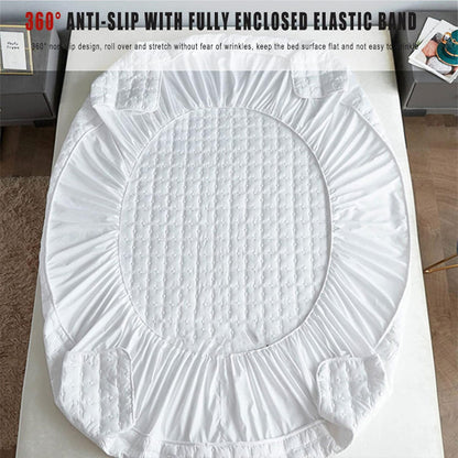 Waterproof Mattress Protector Fitted Bed Top Cover for Hotels