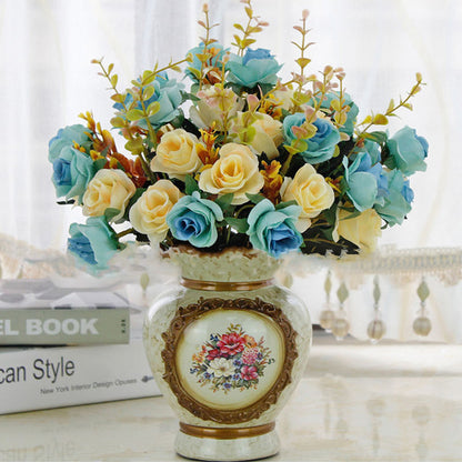4pcs Artificial Flowers Floral Arrangement for Living Room Decor