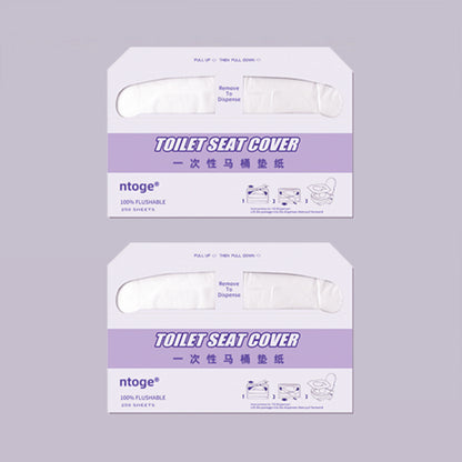 2 Packs Disposable Toilet Seat Covers 250pcs Soluble Paper